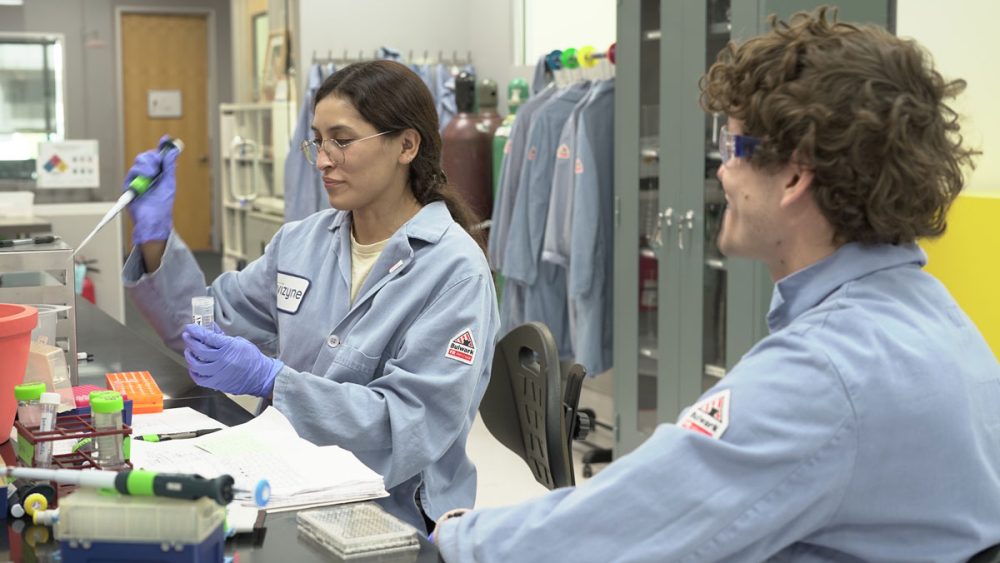 two people working in a lab