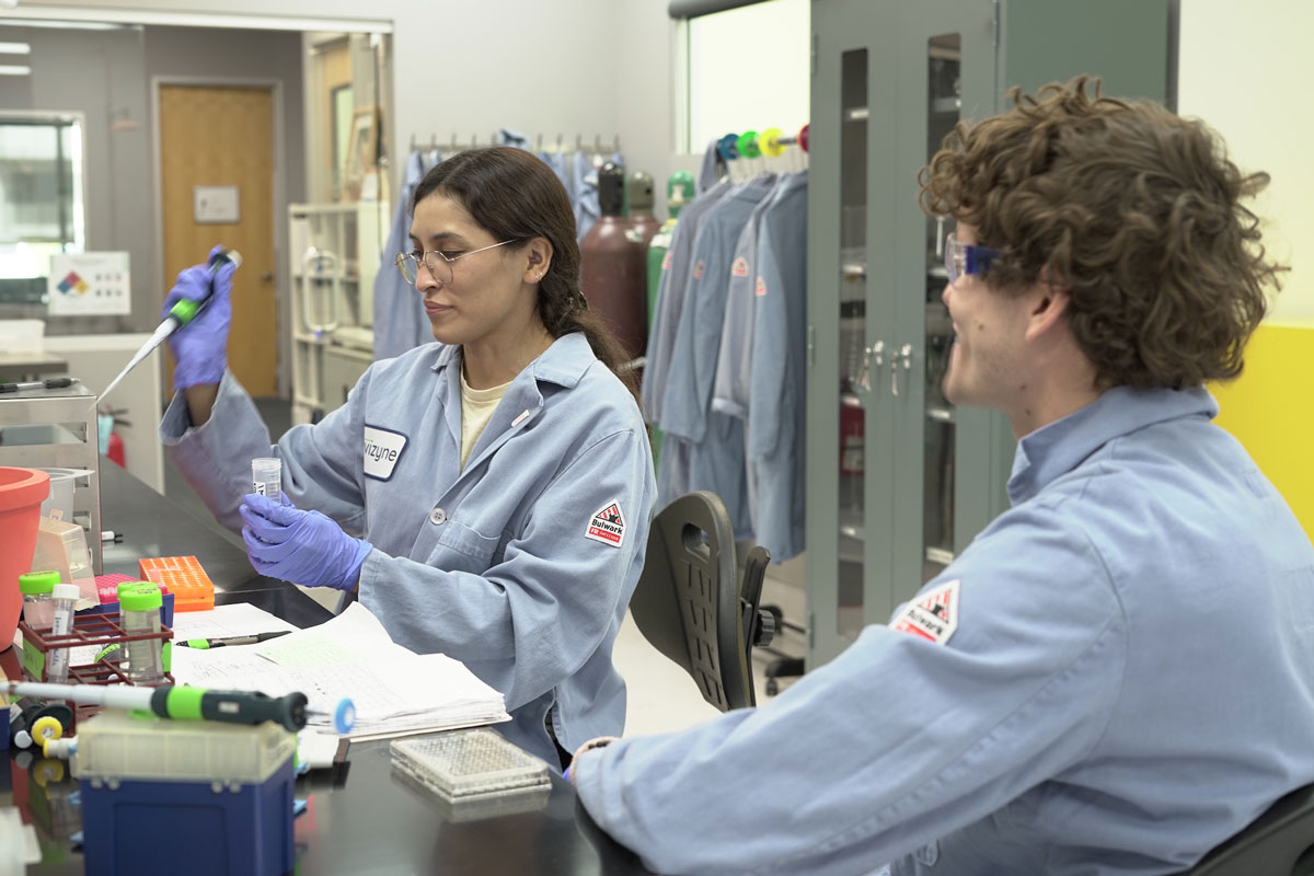 two people working in a lab